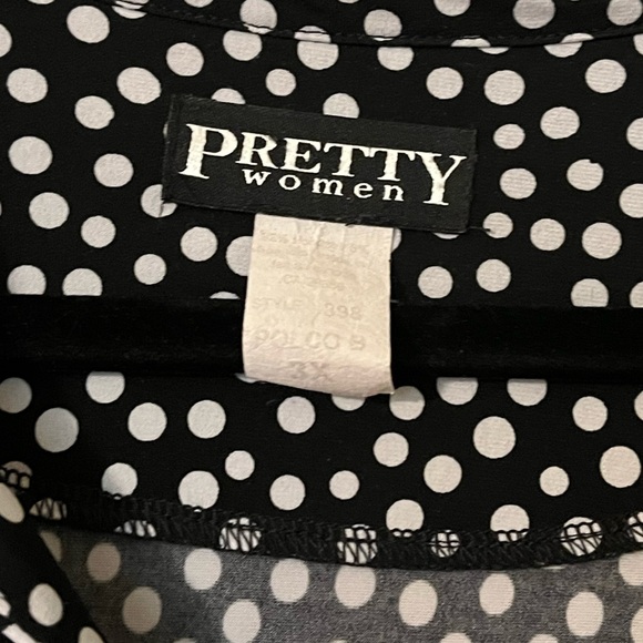 Stretchy polka dot collared dress, size 3X - Picture 4 of 4